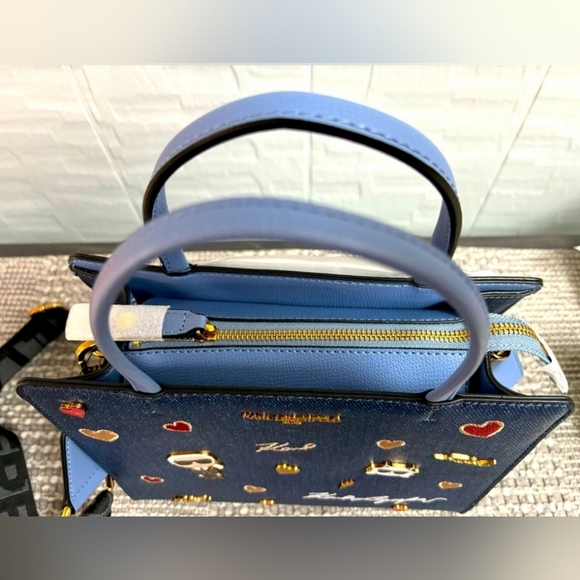 Karl Lagerfeld "Maybelle" Duo Top Handle Satchel NWT - Picture 11 of 11